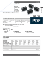 Miniature PCB Signal Relay Spec Sheet