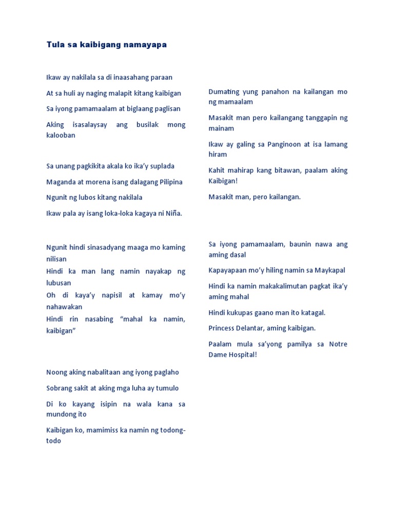 Tagalog Poem PDF