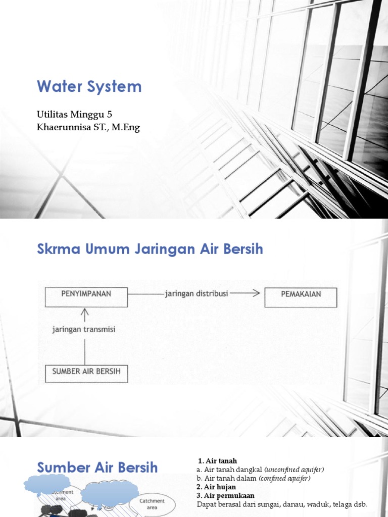 Sistem Distribusi Air Bersih: Down Feed | PDF