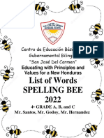 Spelling Bee Words 2022