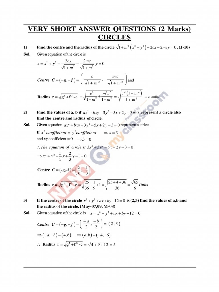 Maths - 2B Important Question | PDF