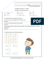 Atividades de Reforço – As Vogais