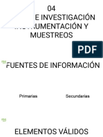 04 TIPOS Investigación Muestreos e Instrumentación.