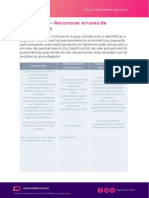 Ejercicio 4.2 Reconocer Errores de Pensamiento