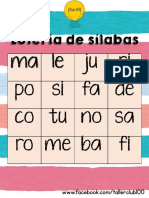 Lotería Sílabas TABLERO