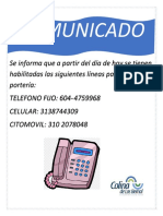 Linea Telefonica Porteria