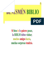 Cartel BEÑESMÉN BIBLIO