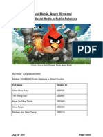 Download Rovio Mobile Angry Birds and the Use of Social Media in Public Relations by Ivan Teh RunningMan SN60036389 doc pdf