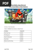 Download Rovio Mobile Angry Birds and the Use of Social Media in Public Relations by Ivan Teh RunningMan SN60036389 doc pdf