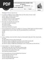 Gravitation Worksheet 1