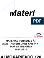 Material e equipamentos de almoxarifado