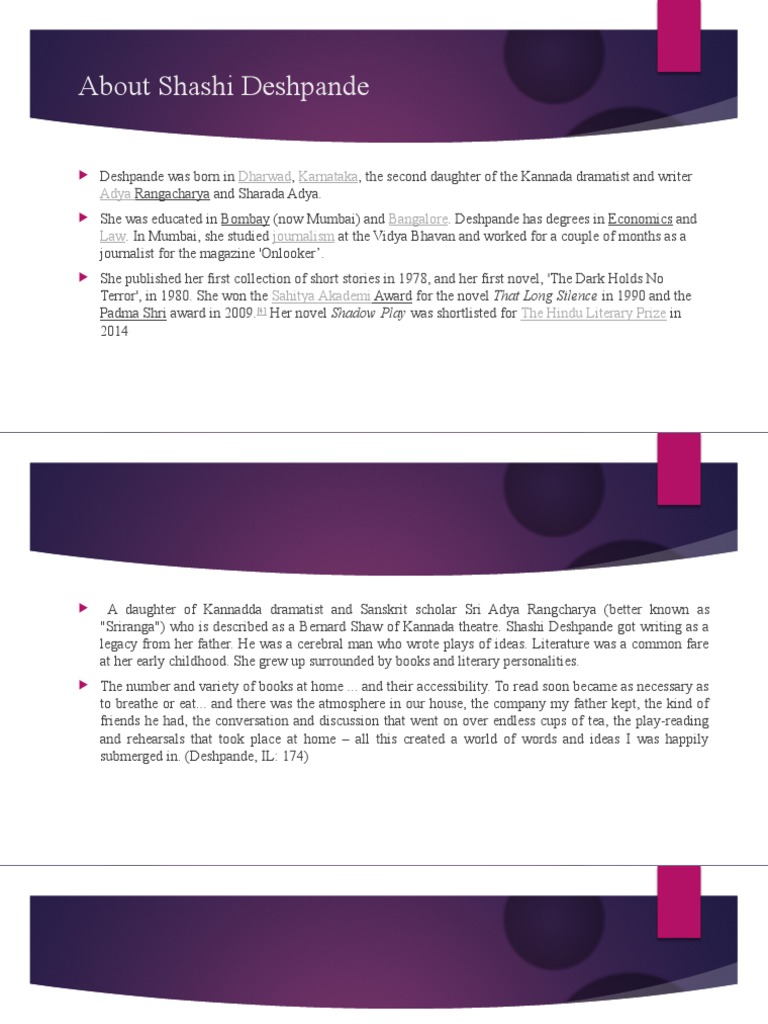shashi deshpande independence day summary