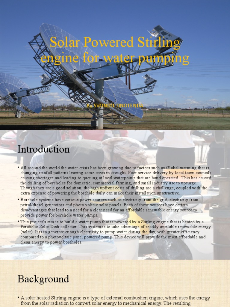 Solar Powered Stirling Engine | PDF | Solar Power | Engines