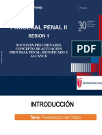 Sesión 1 - Procesal Penal II