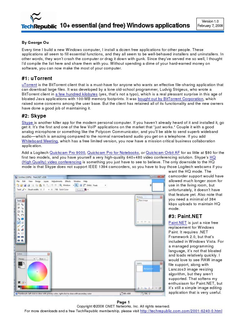 10 Free Win Apps | PDF