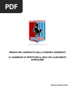 Preparazione precampionato esordienti. Autore Maurizio BRUNI