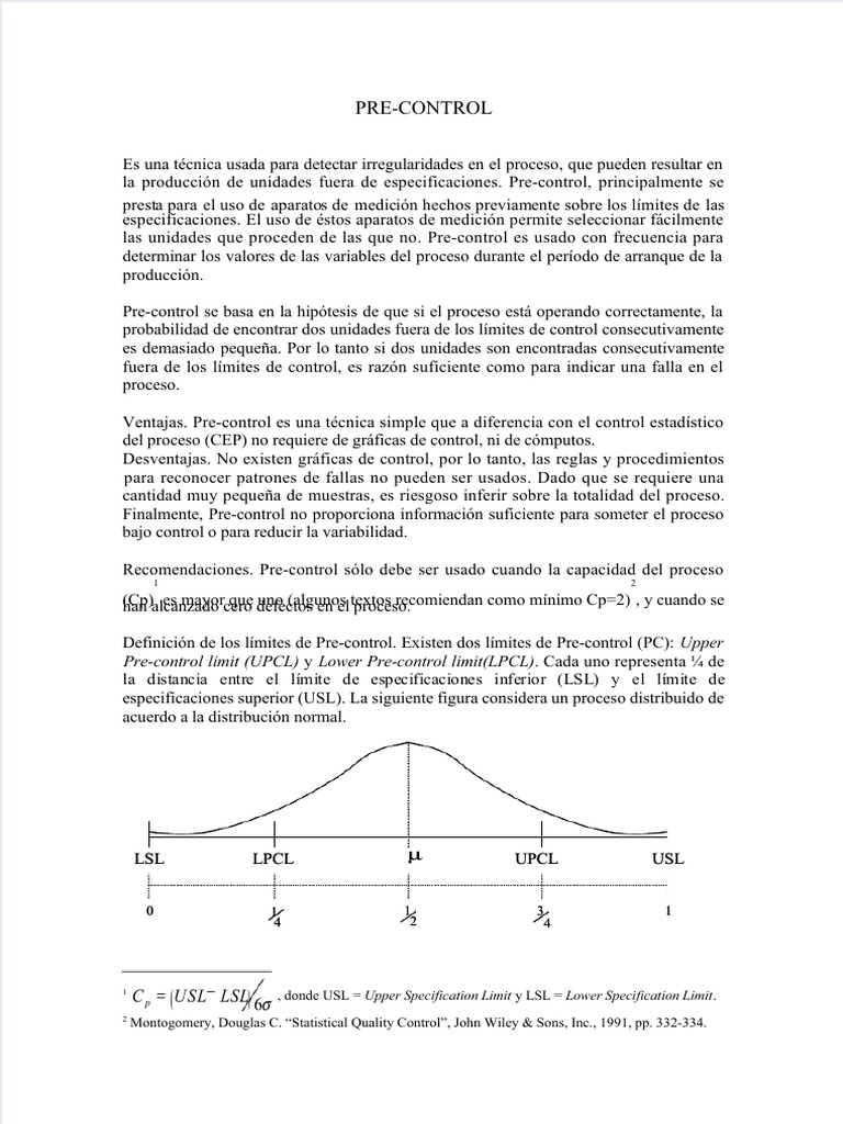 Cartas de Pre Control | PDF | Medición | Science