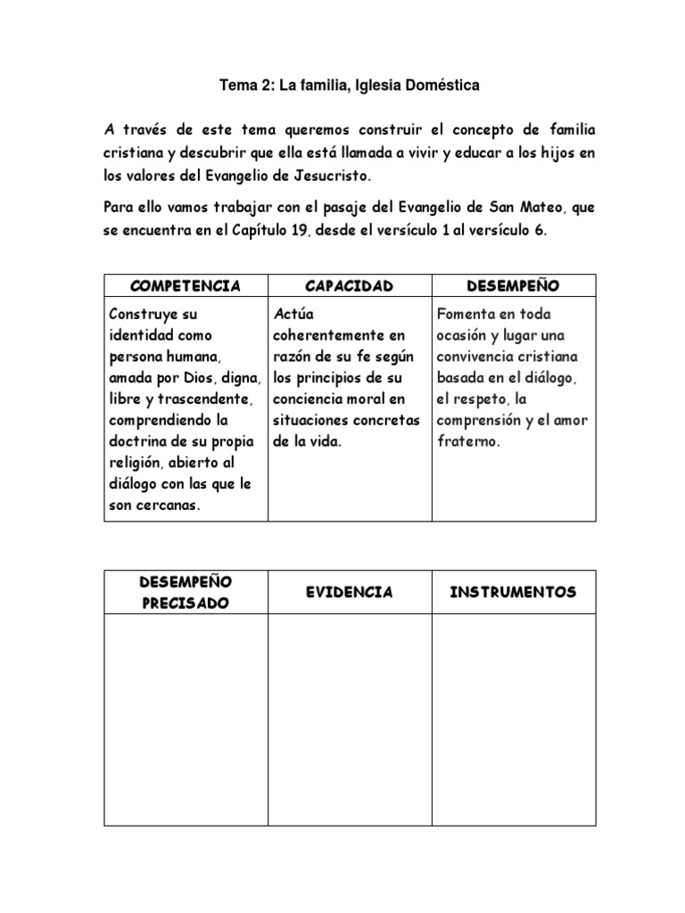 P 06 L02 Tema 02 La Familia Iglesia Domestica | PDF | Jesús | Amor
