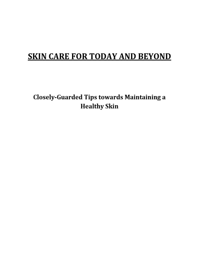 Skin Care Research PDF