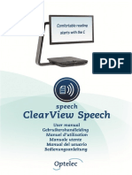 Optelec ClearView Speech User Manual En, NL, FR, IT, SP, de V2.0