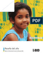 Banco Interamericano de Desarrollo Informe Anual 2013 Reseña Del Año