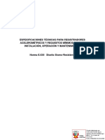 Especificaciones Tecnicas para Instalacion de Registradores Acelerometricos