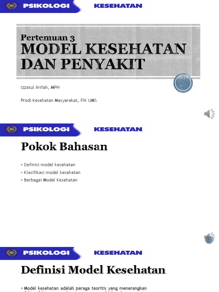 3 - MODEL KESEHATAN DAN PENYAKIT - PDF | PDF