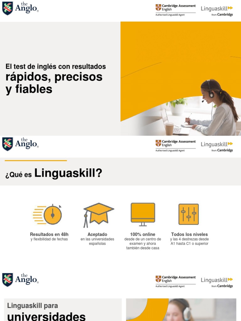 Linguaskill: Test de inglés online fiable | PDF | Idioma en Inglés ...