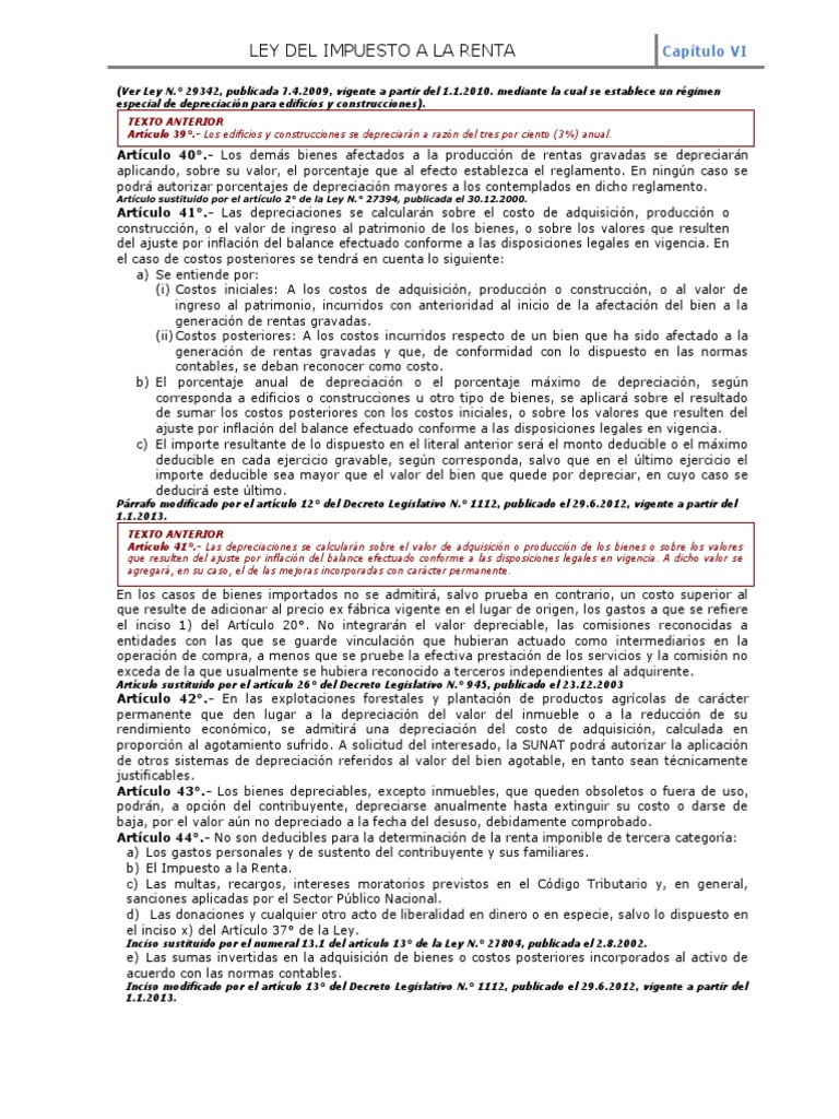 Gastos no deducibles en el Impuesto a la Renta | PDF | Impuesto sobre ...