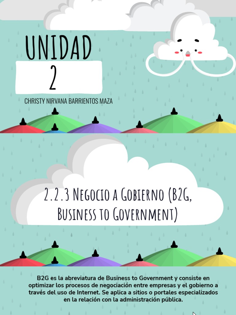 2.3 Negocio A Gobierno (B2G, Business