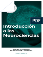 Introducción A Las Neurociencias (Maestría en Educación, Neurocognición y Aprendizaje)