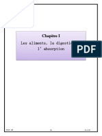 La Digestion Des Aliments Et Labsorption Intestinale Cours PDF 1