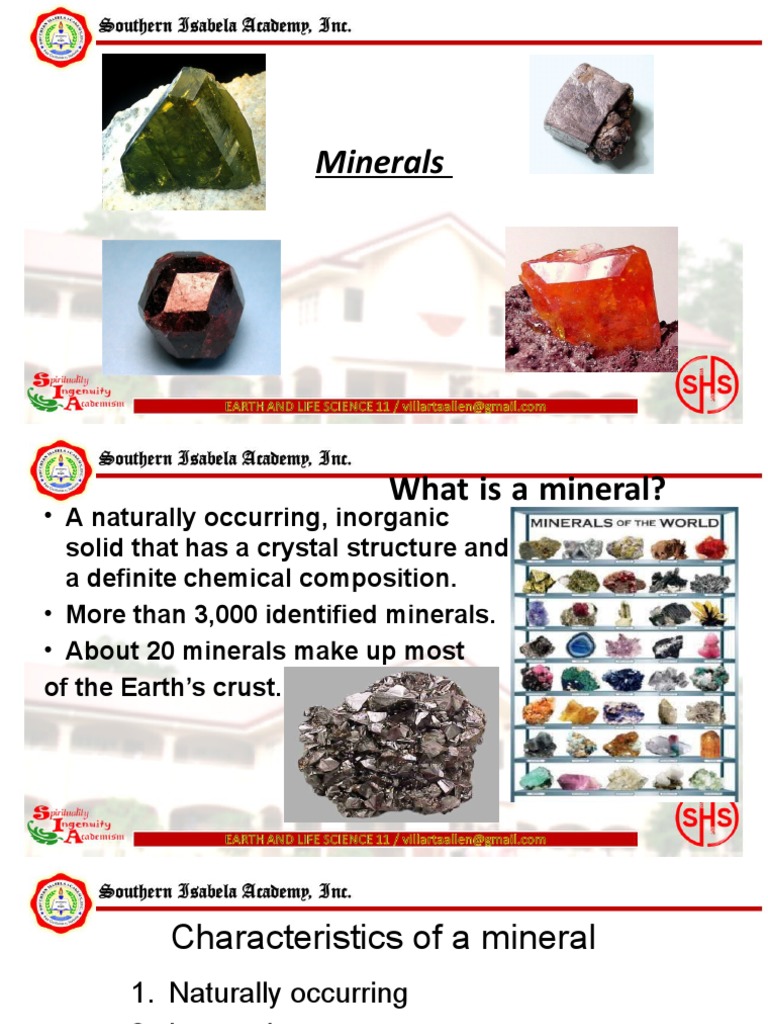 Minerals | PDF | Minerals | Solid