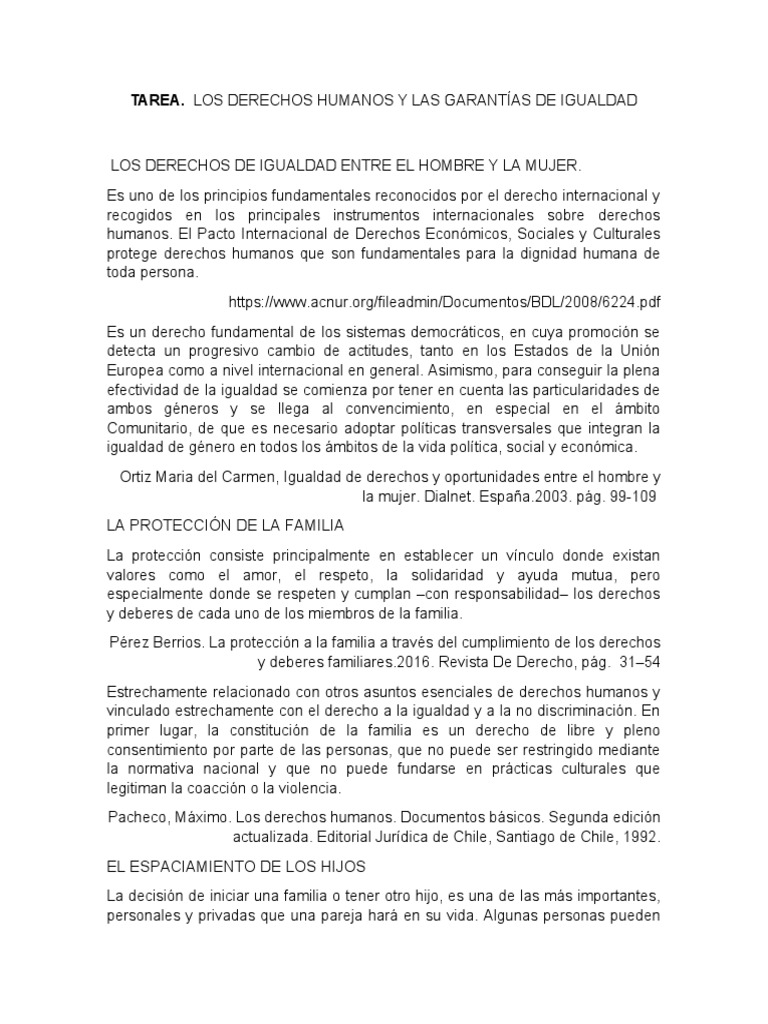 Los Derechos Humanos y Las Garantías de Igualdad | PDF | Derechos ...
