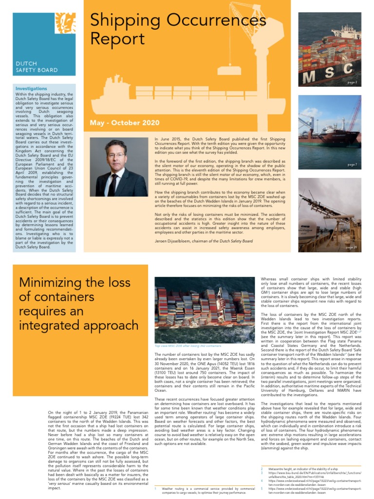 Shipping Occurrences Report May Oct 2020 | PDF | Ships | Shipping