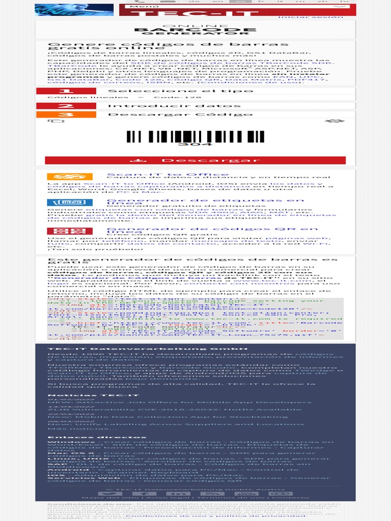 Generar c digo de barras gratis online code 128 2 descargar gratis