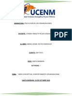 Asignatura: Psicología de Las Organizaciones: " Mapa Conceptual Comportamiento Organizacional"