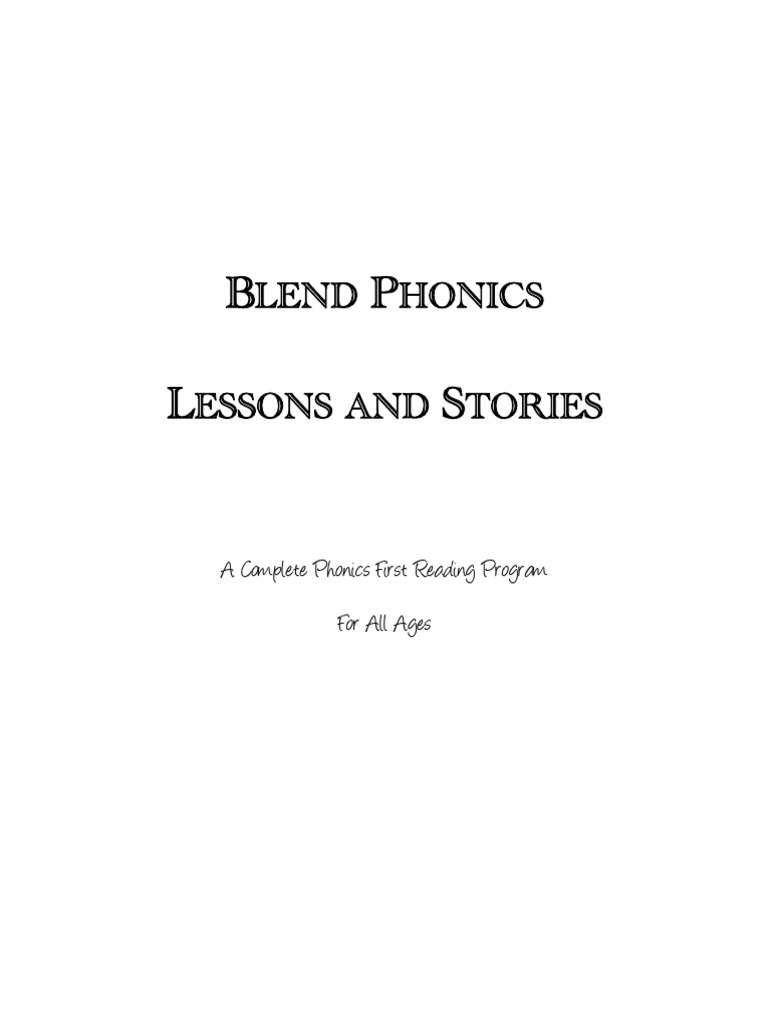 Blend Phonics Stories PDF Phonics