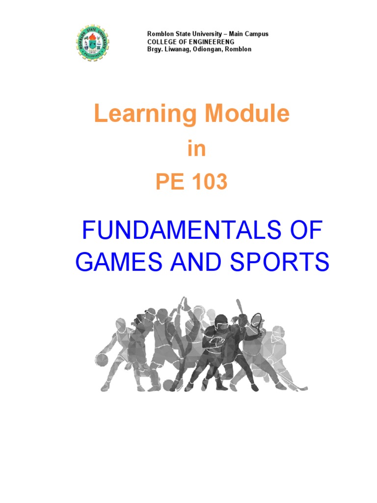 Learning Module in PE 103 PDF Games Of Physical Skill Teams