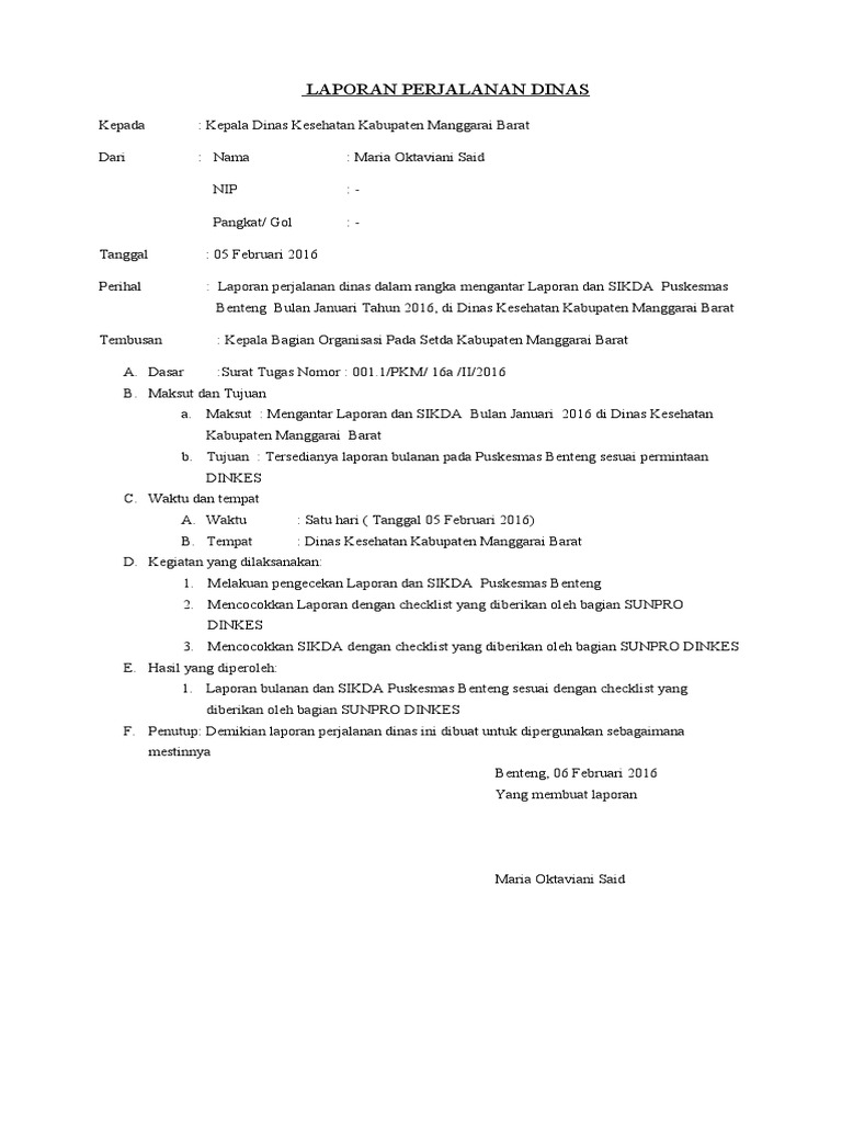  judul maria oktaviani s monthly reports submission to the manggarai