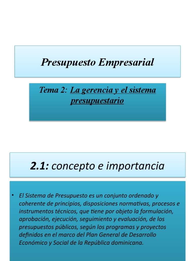 La Gerencia y El Presupuesto | PDF | Presupuesto | Planificación