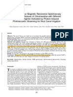 Ozkan (2020) Proton Nuclear Magnetic Resonance Spectroscopy Analysis of Mixtures of Chlorhexidine with Different Oxidizing Agents Activated by Photon-Induced Photoacoustic Streaming for Root Canal Irrigation 