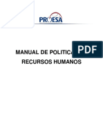 Manual de Politicas de Rr. Hh. Proesa