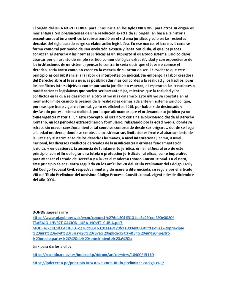 Evolución del Iura Novit Curia | PDF | Juez | Justicia