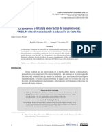 La Educación A Distancia Como Factor de Inclusión Social: UNED, 40 Años Democratizando La Educación en Costa Rica