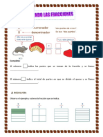 fFICHA DE MATEMATICA FRACCIONES