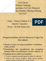 Praktek 2 Pengelompokkan Zat Gizi Menurut Fungsinya, Kebutuhan Dan Sumber Masing-Masing