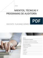 Sem 8-9 Auditoria de Gestion Procedimientos, Técnicas y Programas