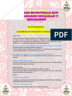 ¿Por Qué Crees Que El Ensayo Literario Tiene Como Título El Nombre de Una Mujer?