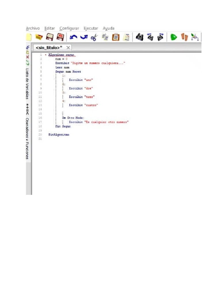 Switch PSeInt | PDF